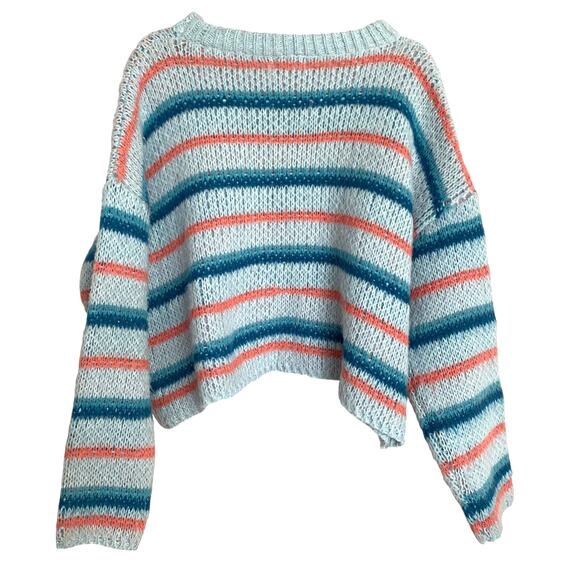 Easel Striped Blue Sweater - Size Small - Picture 2 of 4